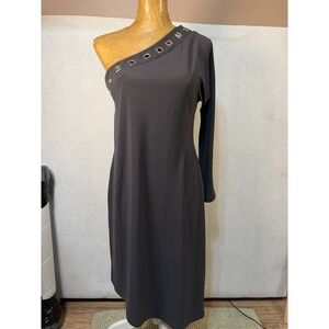 Joseph Ribkoff Black One Shoulder Dress, US 12, Perfect Condition